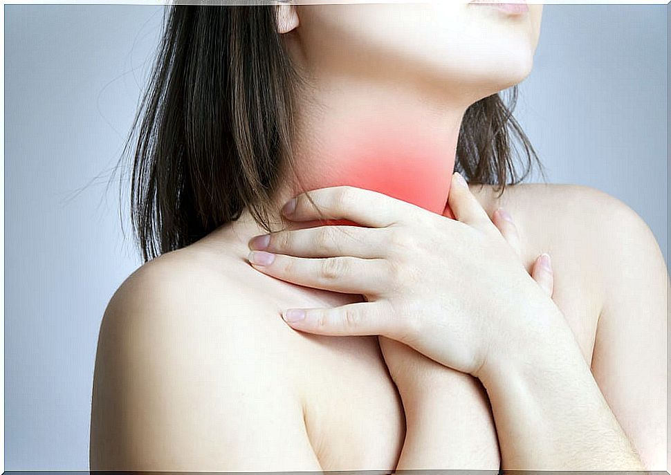 Lumps in the throat are caused by tension in the neck muscles