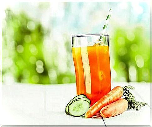 Juice with carrots after exercise