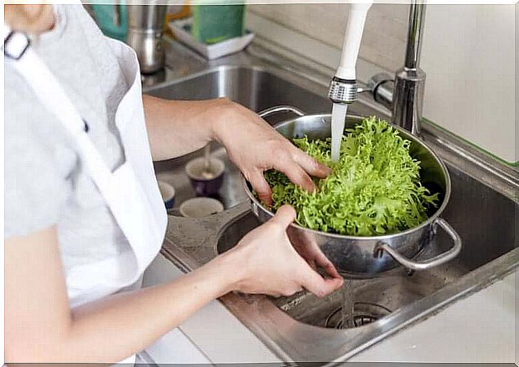 Disinfect vegetables as a precaution