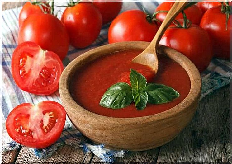 Cream of Vegetable Soup with Tomatoes