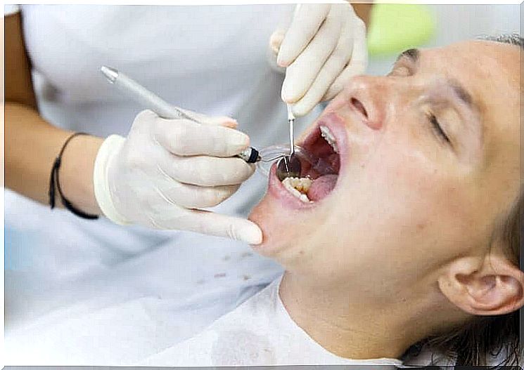 Patient at the dentist