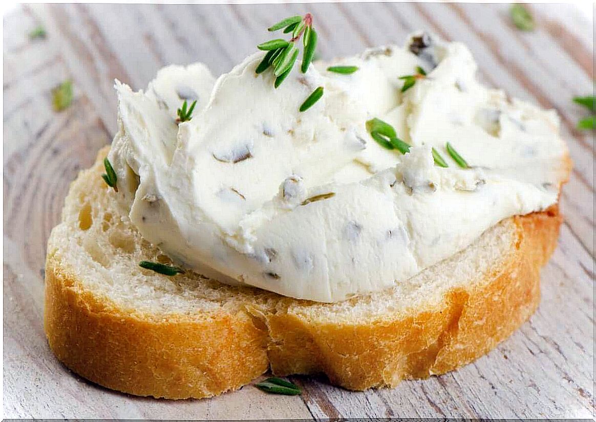 Cream cheese - on bread