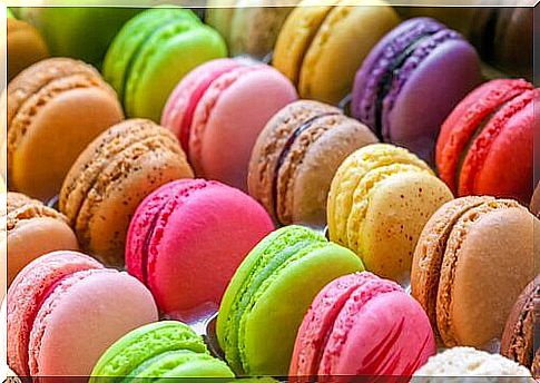 Homemade colorful macaroons