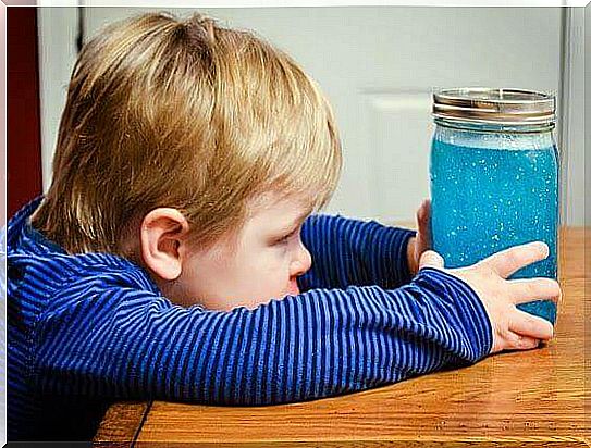 Child with snow globe