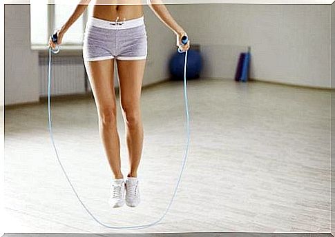 Skipping rope is a simple exercise to do at home