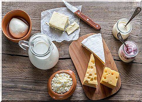 Dairy products for a very healthy breakfast