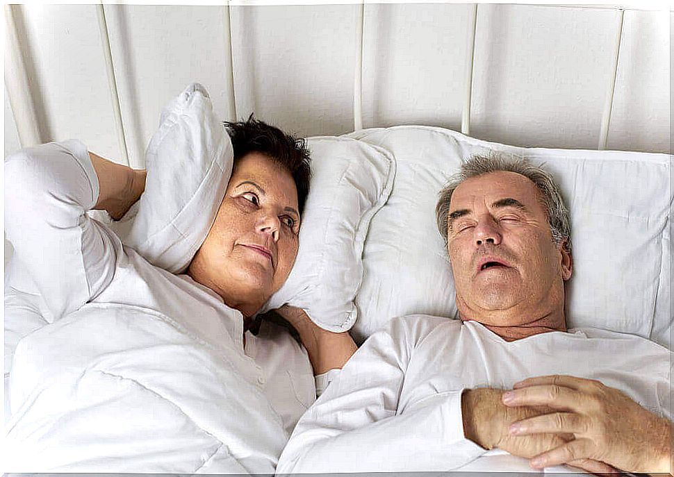 Turbinate hypertrophy - snoring man