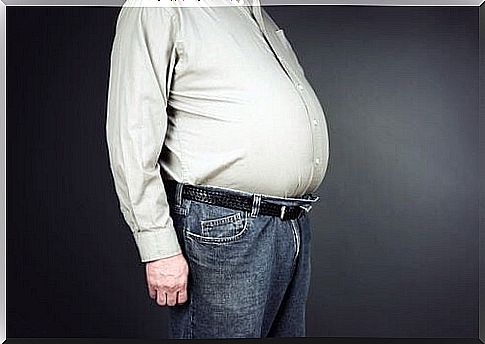 Man with belly fat